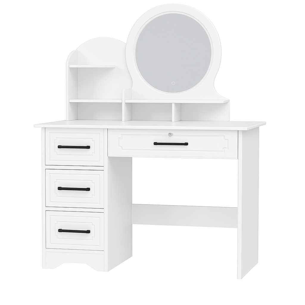 Coiffeuse avec miroir et rangement